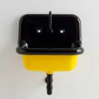 van muurontwerp wastafel rechthoekig tweekleurige keramische Jacob Viadurini