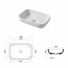 Design wastafelblad of wand in keramische Riardo Viadurini