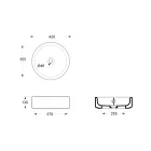 Keramische wastafel met een diameter van 42 cm, gemaakt in Italië - Girl Viadurini