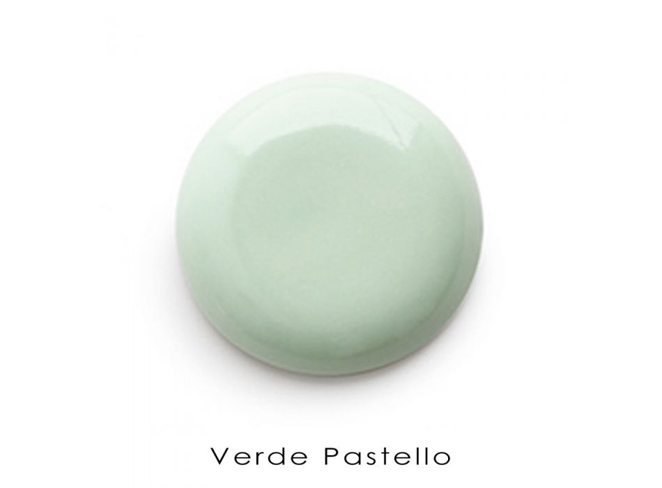 Vrijstaande hoekwastafel in modern gekleurd keramiek 42 cm - Angelino Viadurini