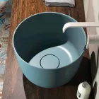 Vrijstaande ronde wastafel aanrechtblad geproduceerd in Italië, Lallio Viadurini