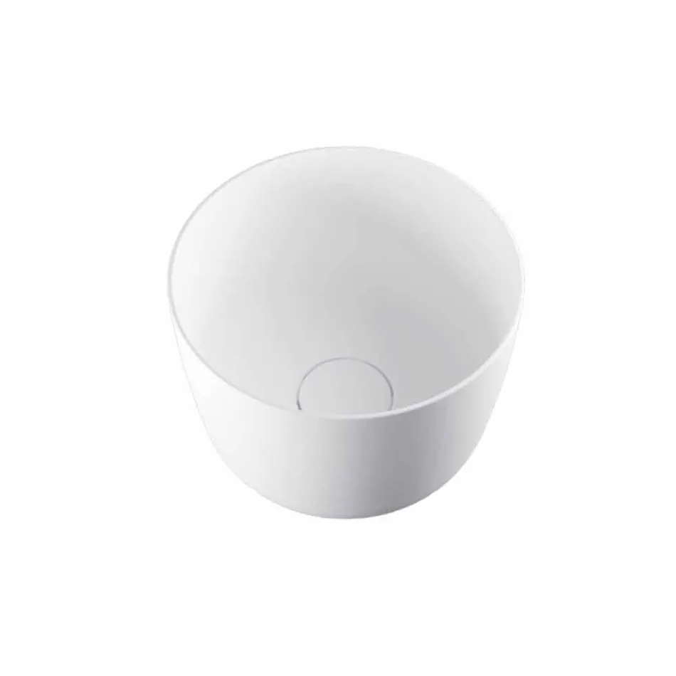 Vrijstaande ronde wastafel aanrechtblad geproduceerd in Italië, Lallio Viadurini