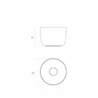 Vrijstaande ronde wastafel aanrechtblad geproduceerd in Italië, Lallio Viadurini