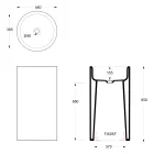 Vrijstaande keramische wastafel, gemaakt in Italië - Ragazza Viadurini