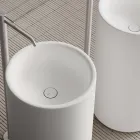 Vrijstaande keramische wastafel, gemaakt in Italië - Ragazza Viadurini