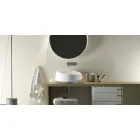 Vrijstaande opzetwastafel in Solid Surface uit Italië, Dongo Viadurini