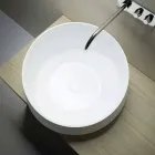 Vrijstaande opzetwastafel in Solid Surface uit Italië, Dongo Viadurini