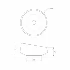 Vrijstaande opzetwastafel in Solid Surface uit Italië, Dongo Viadurini
