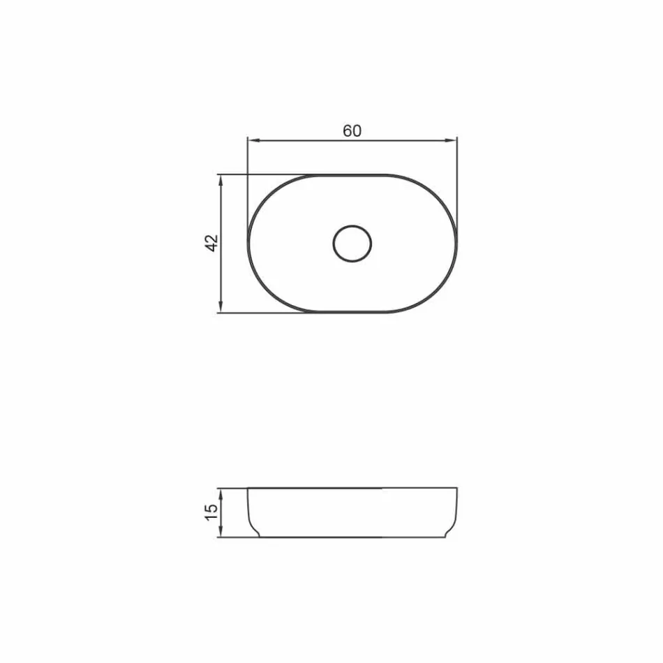 Vrijstaande design badkamer wastafel gemaakt in Italië Dalmine Medium Viadurini