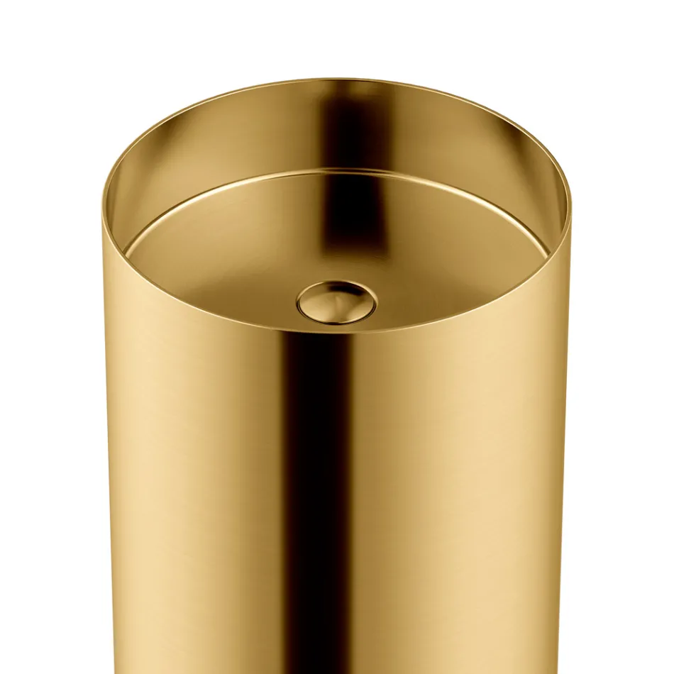 Vrijstaande designwastafel in roestvrij staal in verschillende afwerkingen - Jasmijn Viadurini