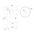 Vrijstaande designwastafel in roestvrij staal in verschillende afwerkingen - Jasmijn Viadurini