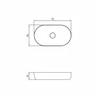 Ovale vrijstaande design badkamer wastafel gemaakt in Italië Dalmine Big Viadurini