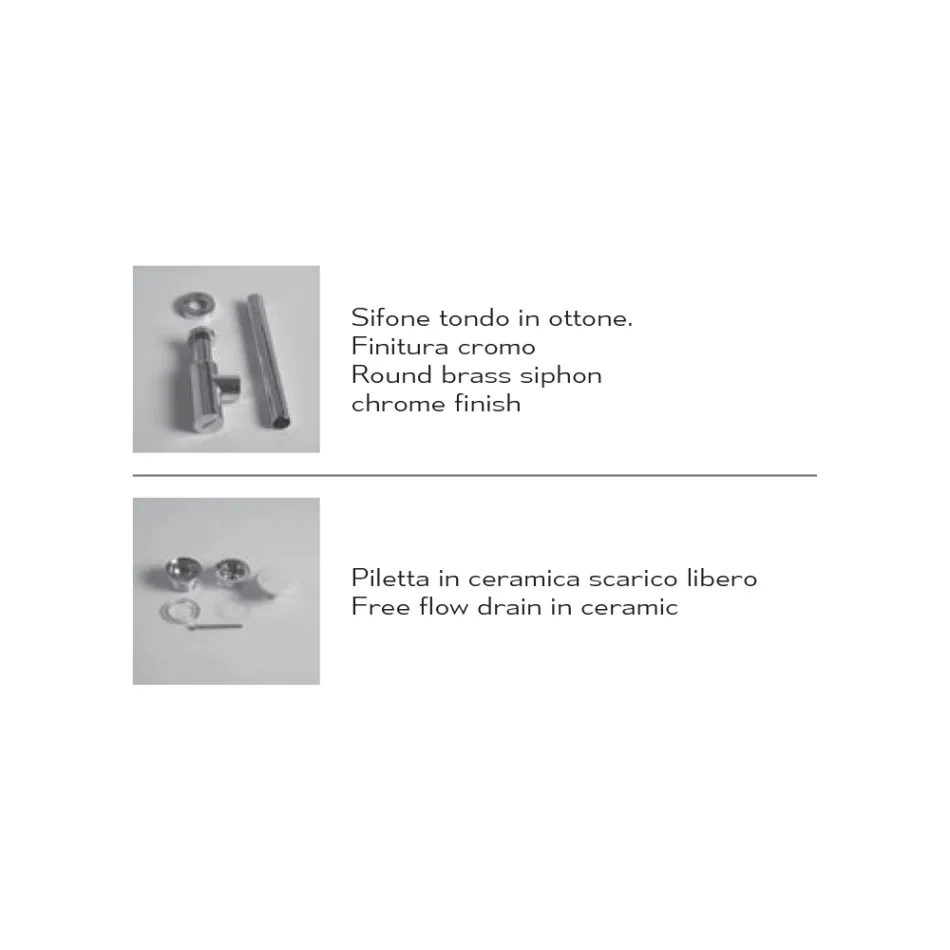 Modern design Made in Italy witte of gekleurde keramische wastafel - Act Viadurini