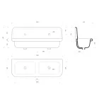 gekleurde keramische wastafel dubbele kom met basic geschorst Danny Viadurini