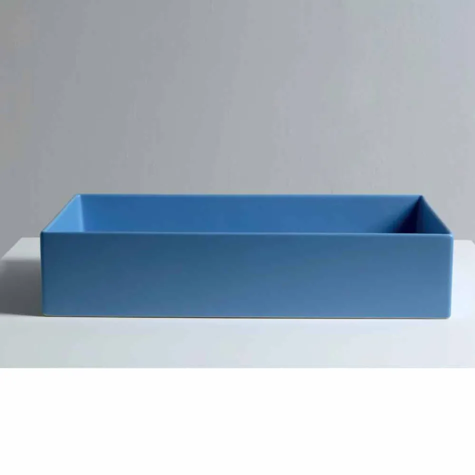 keramische wastafel modern design ondersteuning Zon 60x37, made in Italy Viadurini