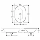 Moderne design keramische wastafel aanrecht gemaakt in Italië Viadurini