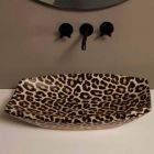Cheetah keramische aanrecht wastafel gemaakt in Italië door Laura Viadurini