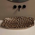 Cheetah keramische aanrecht wastafel gemaakt in Italië door Laura