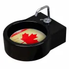 Vrijstaande zwarte keramische wastafel / ophanging gemaakt in Italy Tor Viadurini