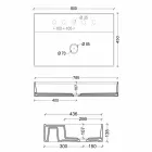 keramische wastafel modern design Zon 80x45 cm, made in Italy Viadurini