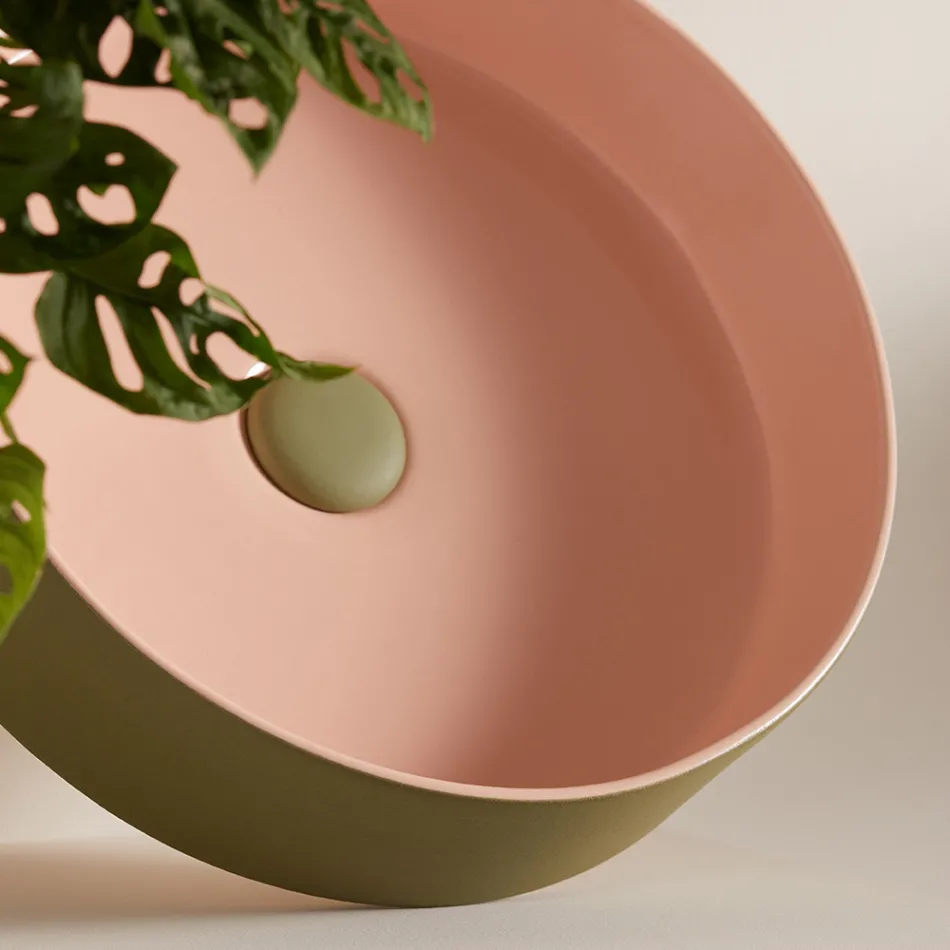 Wastafel van porselein met verschillende afwerkingen Made in Italy - Envelop Viadurini