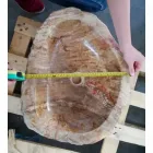 Houten wastafel Fossil Counter Goa enkel stuk Viadurini