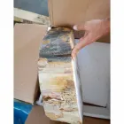 Houten wastafel Fossil Counter Goa enkel stuk Viadurini