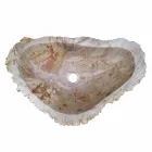 Houten wastafel Fossil Counter Goa enkel stuk Viadurini