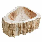 Houten wastafel Fossil Counter Goa enkel stuk Viadurini