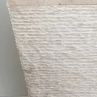 Wastafel in natuursteen met kolom Robin, wit stuk Viadurini