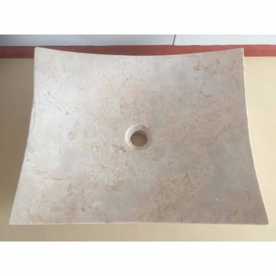 Wastafel in natuursteen van Love white design, uniek stuk Viadurini