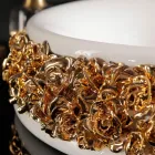 Porseleinen wastafel met hand aangebrachte bloemblaadjes Made in Italy - Amarone Viadurini