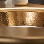 Ingebouwde spoelbak in Fire Clay met band in verschillende afwerkingen Made in Italy - Erioli Viadurini