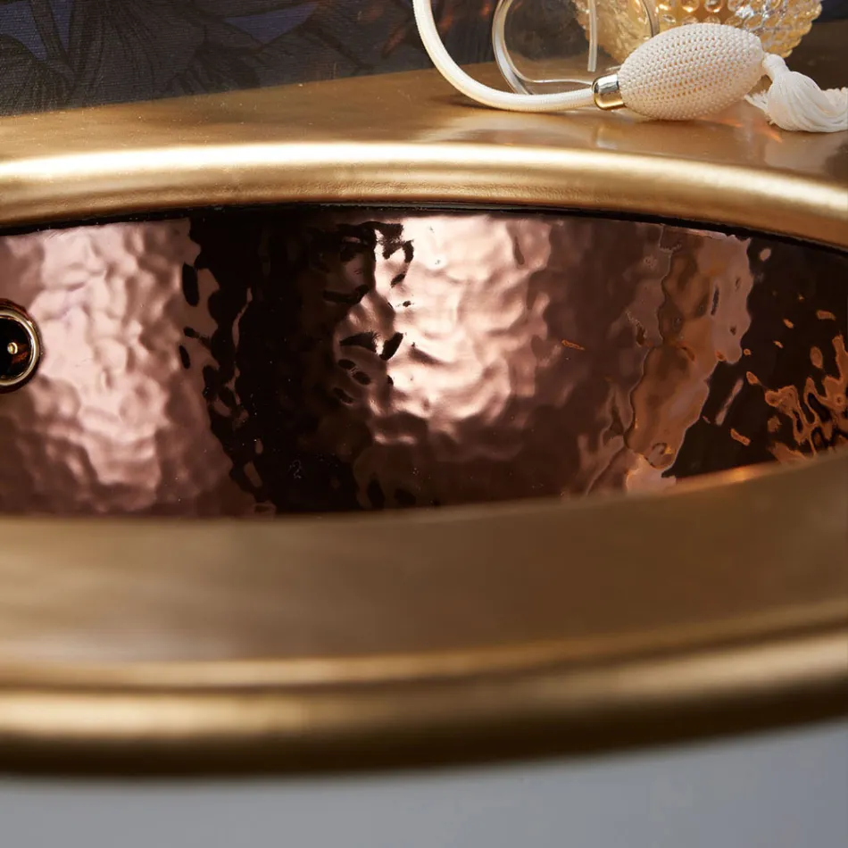 Ingebouwde wastafel in Fire Clay met 3 afwerkingen Made in Italy - Erioli Viadurini