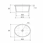 Verzonken wasbak in klassiek porselein handgemaakt in Italië, Santiago Viadurini