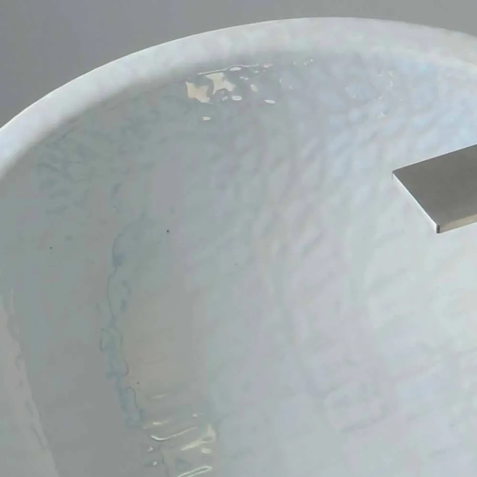 Modern design parelmoer wasbak gemaakt in Italië Glossy Viadurini