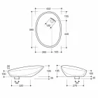 Modern design parelmoer wasbak gemaakt in Italië Glossy Viadurini