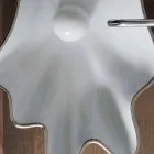 Moderne aanrechtwastafel in wit keramiek gemaakt in Italië Rayan Viadurini