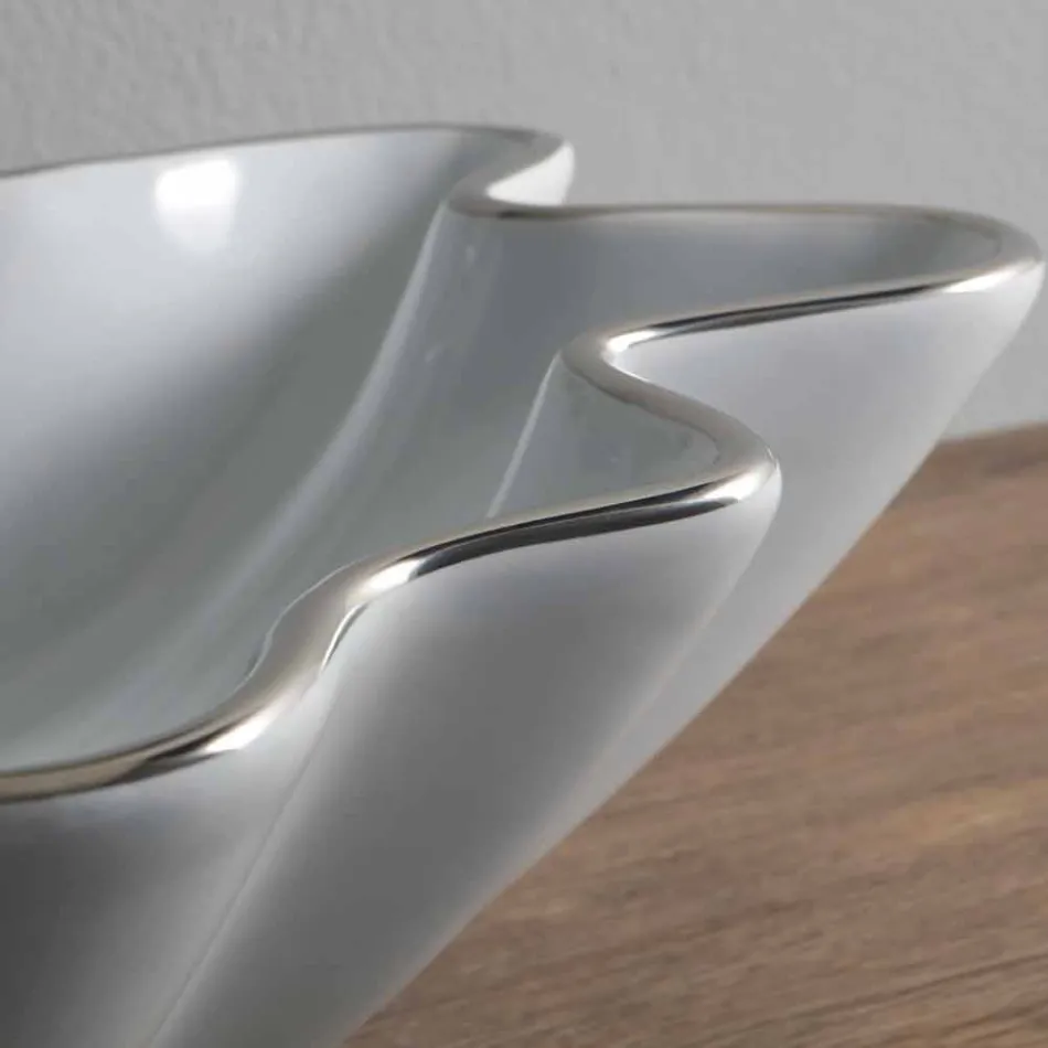 Moderne aanrechtwastafel in wit keramiek gemaakt in Italië Rayan Viadurini