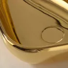 Moderne aanrecht wasbak in goud keramiek gemaakt in Sofia, Italië Viadurini