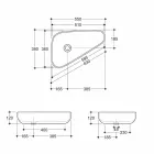 Moderne aanrecht wasbak in goud keramiek gemaakt in Sofia, Italië Viadurini