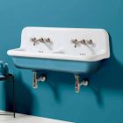 Modern design keramisch dubbelwandig bad met wastafel Jack Viadurini
