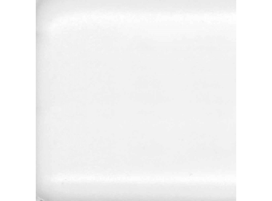 Moderne wastafel met één gat in keramisch wit of panamakleurig Viadurini