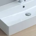 Wastafel met enkele opening voor ondersteuning of wand in Coliviata Colivi Ceramic Viadurini