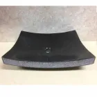 Zwarte wasbak in natuursteen Love, uniek stuk Viadurini