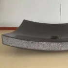 Zwarte wasbak in natuursteen Love, uniek stuk Viadurini