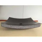 Zwarte wasbak in natuursteen Love, uniek stuk Viadurini