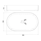 Ovale aanrechtwastafel van roestvrij staal in verschillende afwerkingen - Anemoon Viadurini