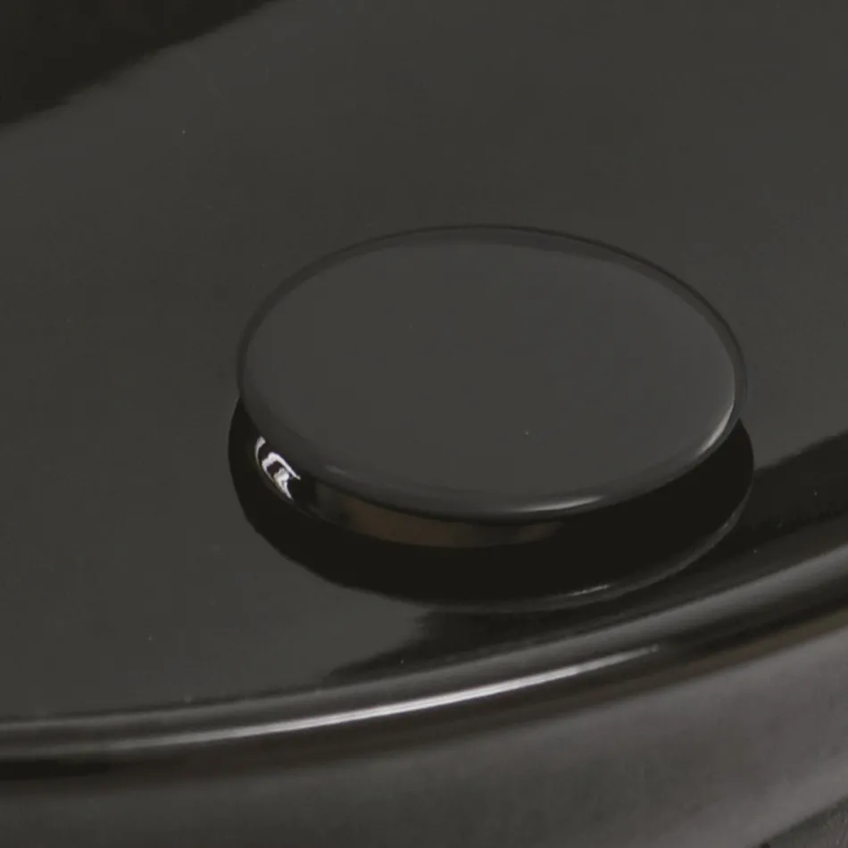 Ovale wastafel in glanzend gekleurd keramiek Made in Italy - Nelly Viadurini