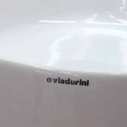Ovale aanrecht keramische wastafel Made in Italy - Mammut Viadurini